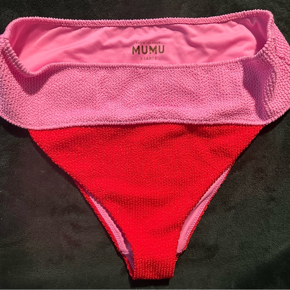 Show Me Your Mumu 🎀 Aruba bikini top XL NWT & Scrunch Del Rey bottom in PINK! - Picture 7 of 7